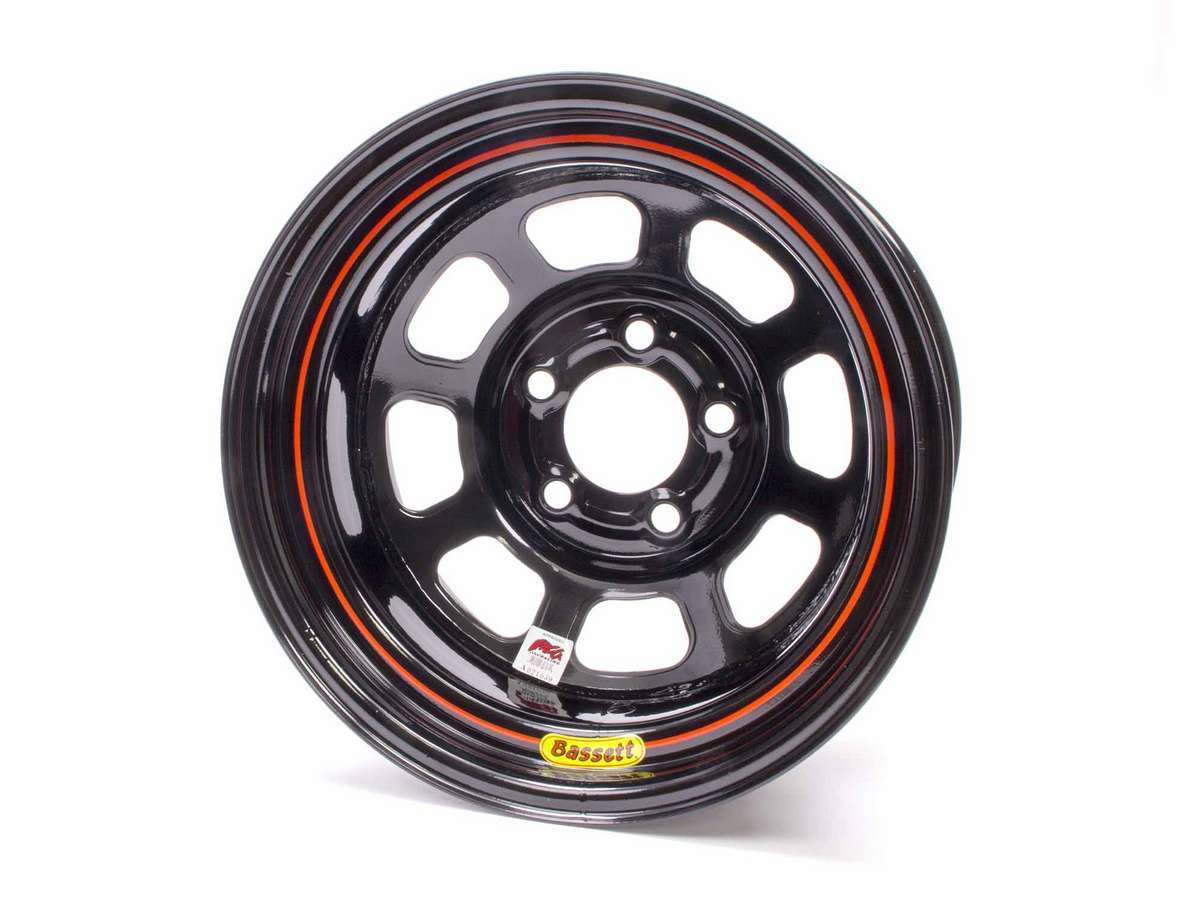 Bassett 58DC3I 15x8 IMCA Wheel D-Hole Black 5x4.75 Bassett 58DC3I