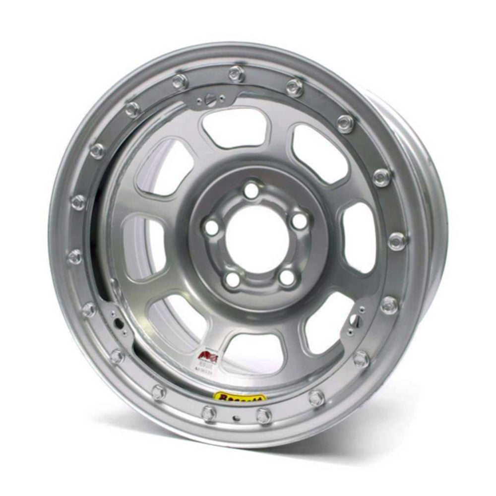 Bassett 58DF2ISLK 15X8 IMCA B/Lock Wheel D-Hole Silver 5x4.50 Bassett 58DF2ISLK