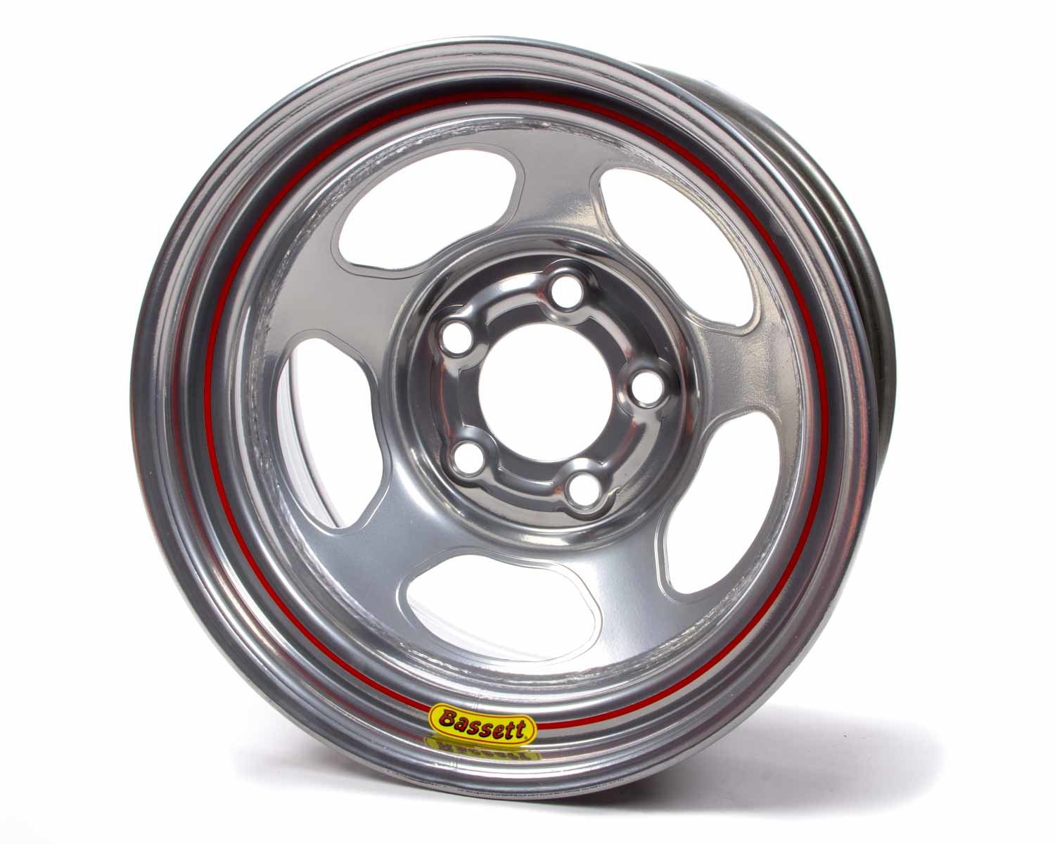 Bassett 58R52E 15x8 5x5 Silver Inertia Armor Edge Bassett 58R52E
