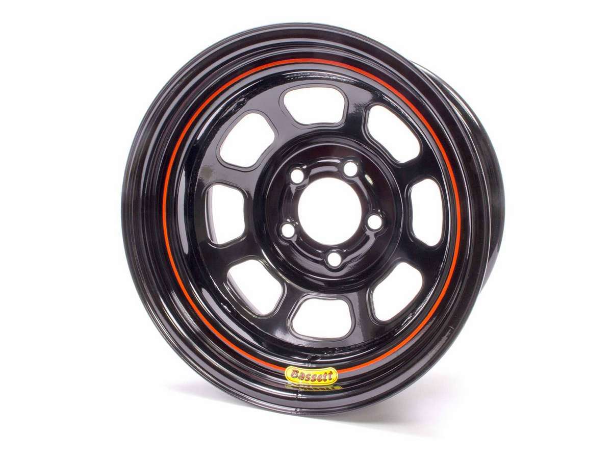 Bassett D58DJ4 15x8 D Hole 5x5.5 BC 4in BS Black DOT Bassett D58DJ4