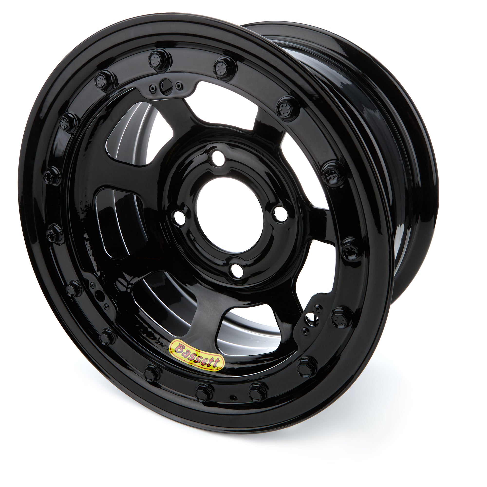 Bassett L37ST4L Wheel 13X7 4X4.5 4in BS Black D-Hole Bassett L37ST4L