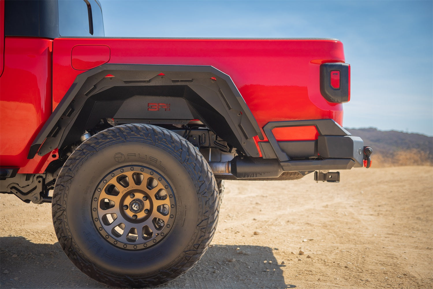 Body Armor JT-2965 Rear Bumper; 3/16 in. Steel Plate; w/o Winch; Body Armor JT-2965