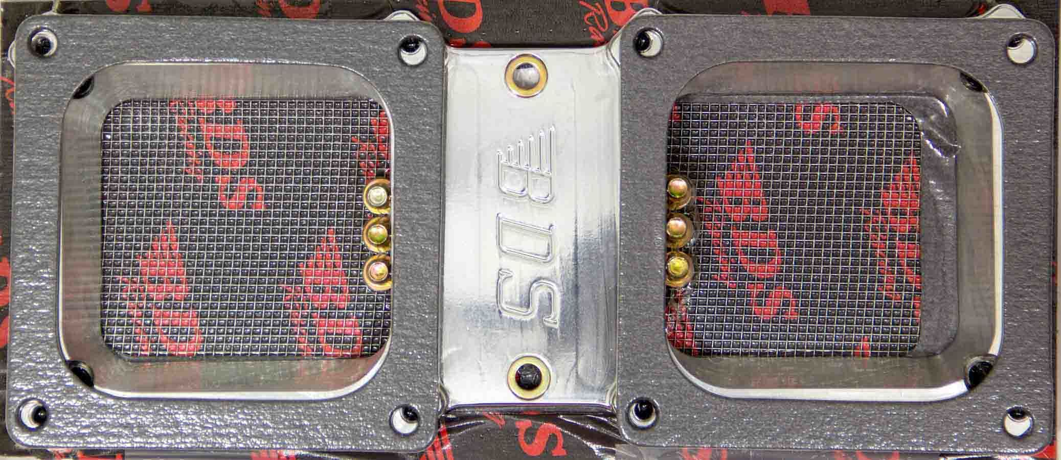 Blower Drive Service CA-9027 671-871 Dual 4500 Billet Carb. Adapter Kit - Pol. Blower Drive Service CA-9027