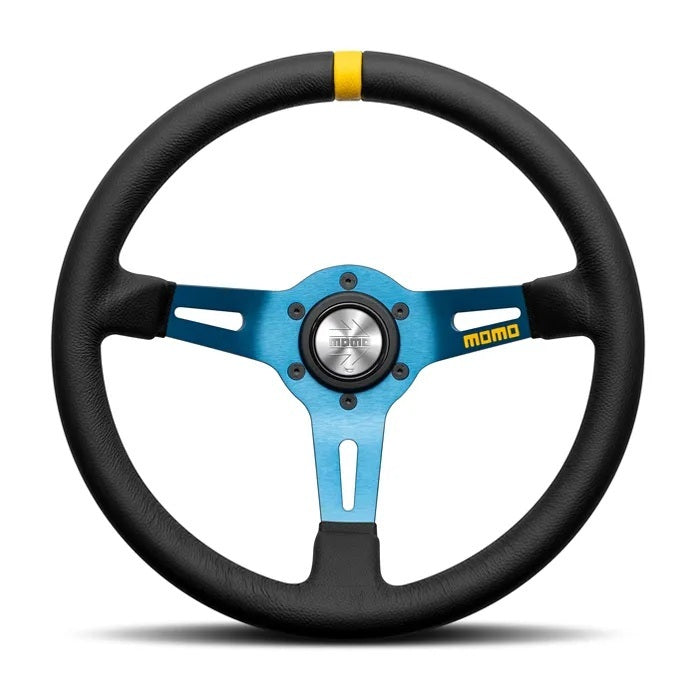 MOMO Tuning & Safety R1908/BL33L Steering Wheel MOD.08 Black/Blue MOMO Tuning & Safety R1908/BL33L