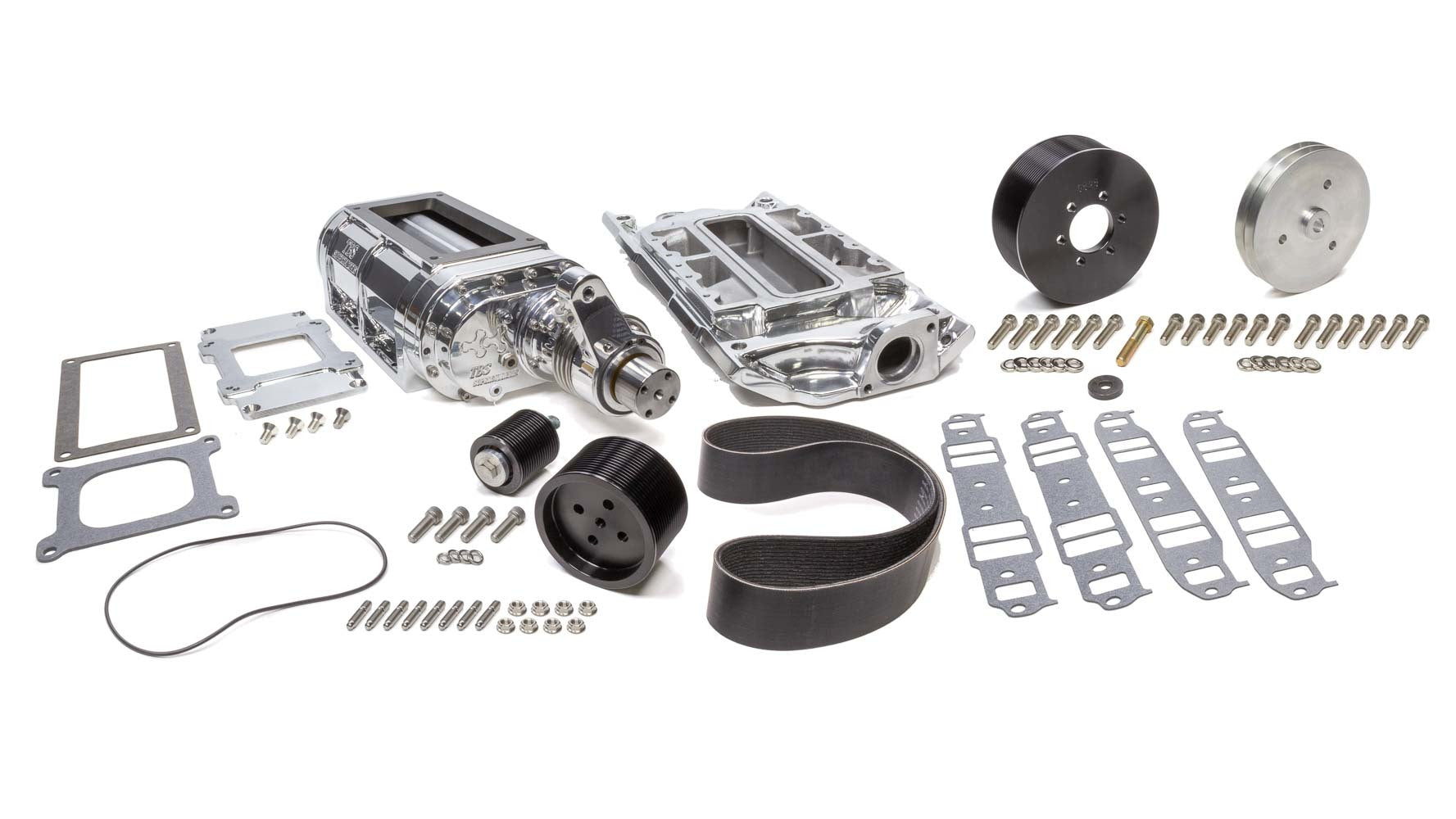 The Blower Shop 3110 SBC 192 2V Blower Kit w/Short Water Pump The Blower Shop 3110
