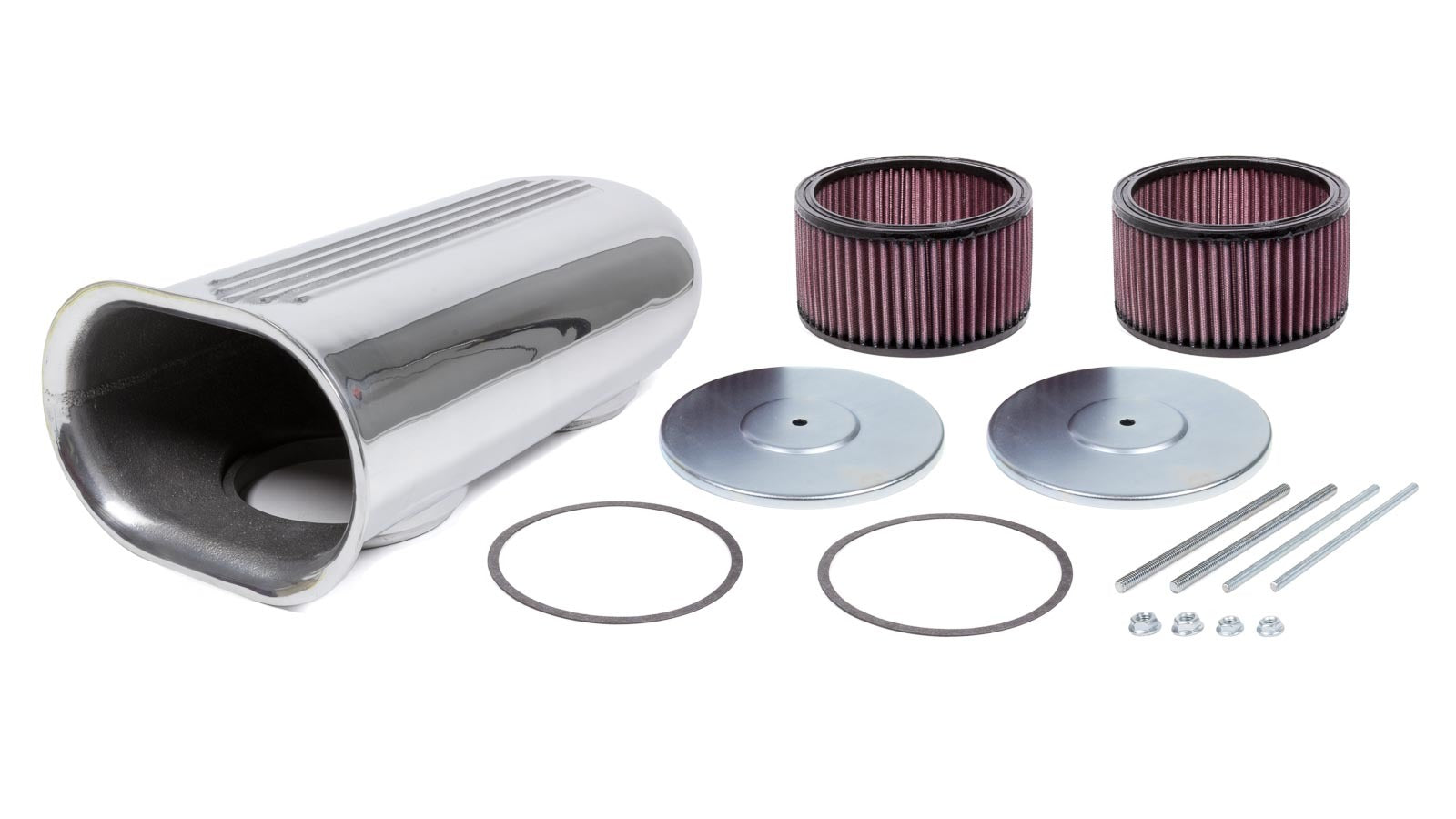The Blower Shop 5510 Dual Carb Blower Scoop Kit - Polished The Blower Shop 5510