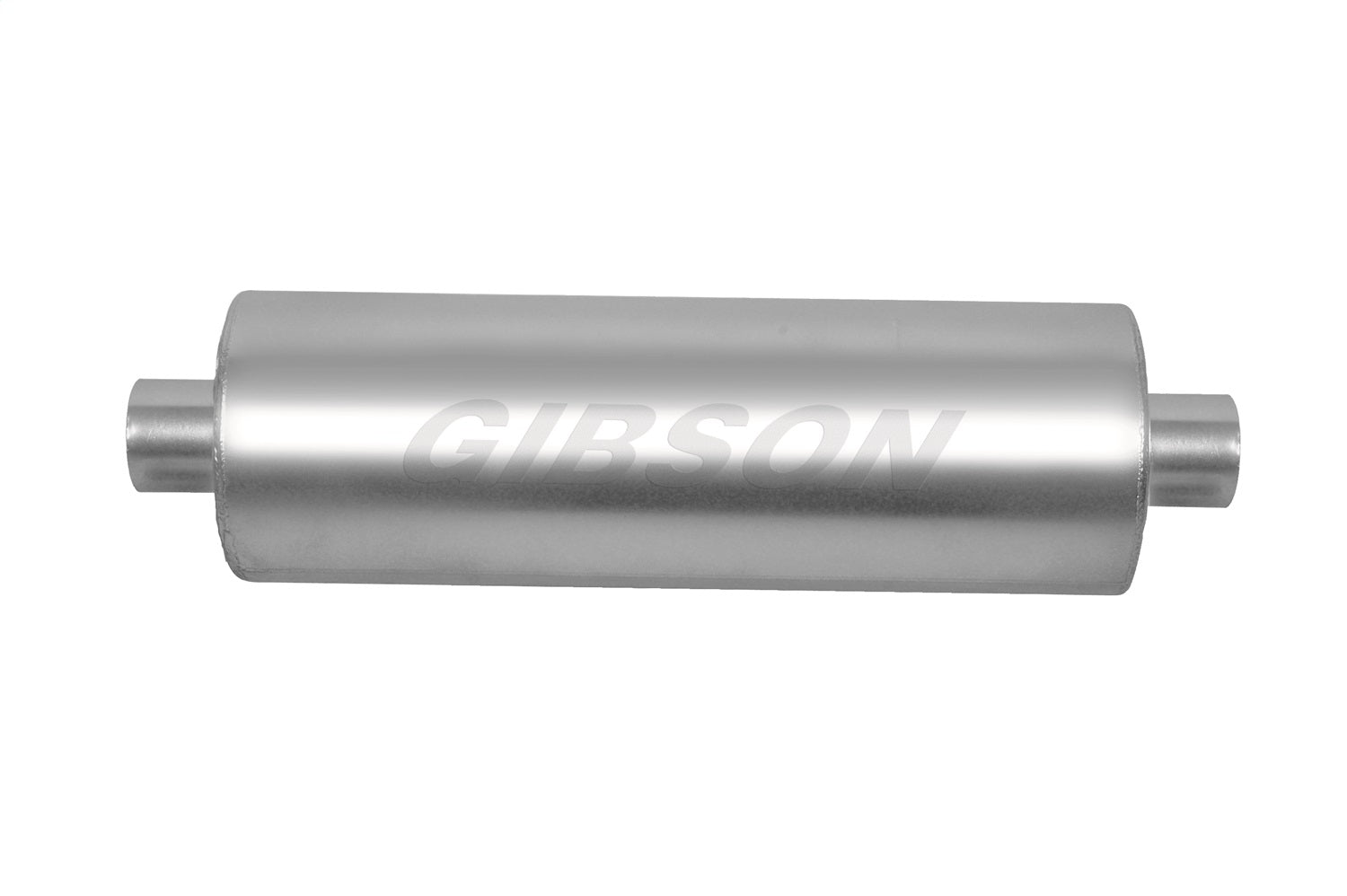 Gibson Performance Exhaust BM0114 MWA Center/Center Round Muffler; Stainless Gibson Performance Exhaust BM0114