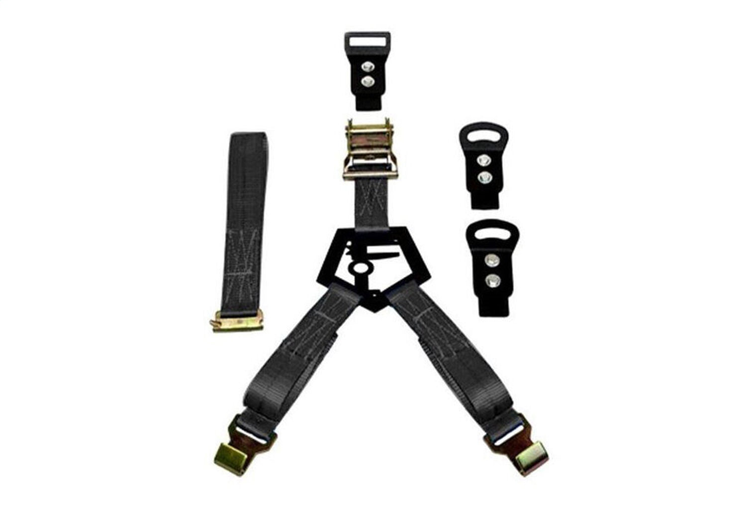 N-Fab BM1TSBK Gloss Black Bed Mounted Rapid Strap Tire Carrier with Black Strap N-Fab BM1TSBK