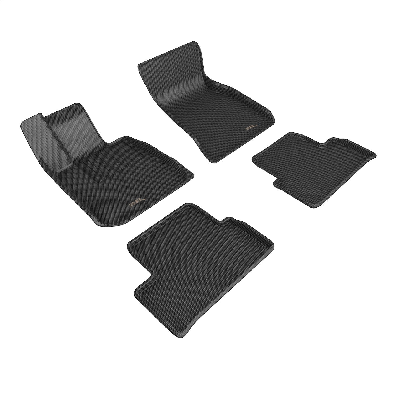 3D MAXpider L1BM12901509 KAGU Floor Mat; Black; 4 pc.; 2 pc. Front Row; 2 pc. 2nd Row; 3D MAXpider L1BM12901509