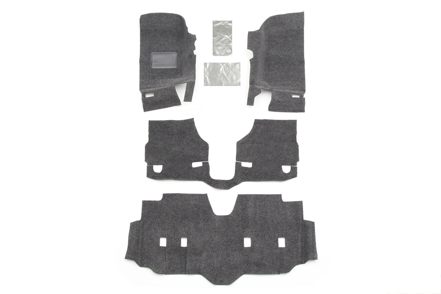 BedRug BRJK07F4 JEEP BEDRUG 07-18 JEEP JK UNLTD 4DR FRONT 4PC FLOOR KIT (INC HEAT SHIELDS) BedRug BRJK07F4