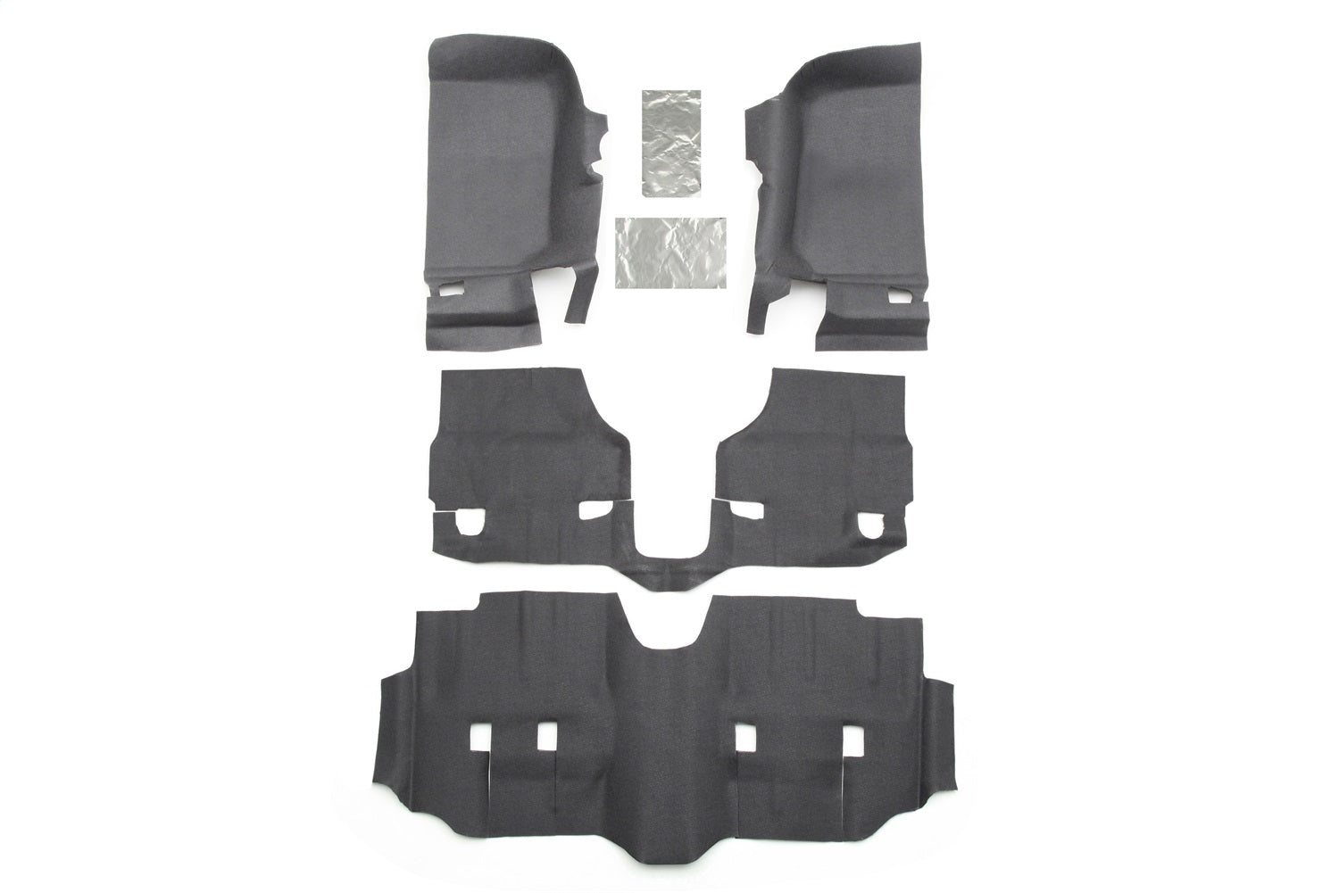 BedRug BTJK07F4 JEEP BEDTRED 07-18 JEEP JK UNLTD 4DR FRONT 4PC FLOOR KIT (INC HEAT SHIELDS) BedRug BTJK07F4