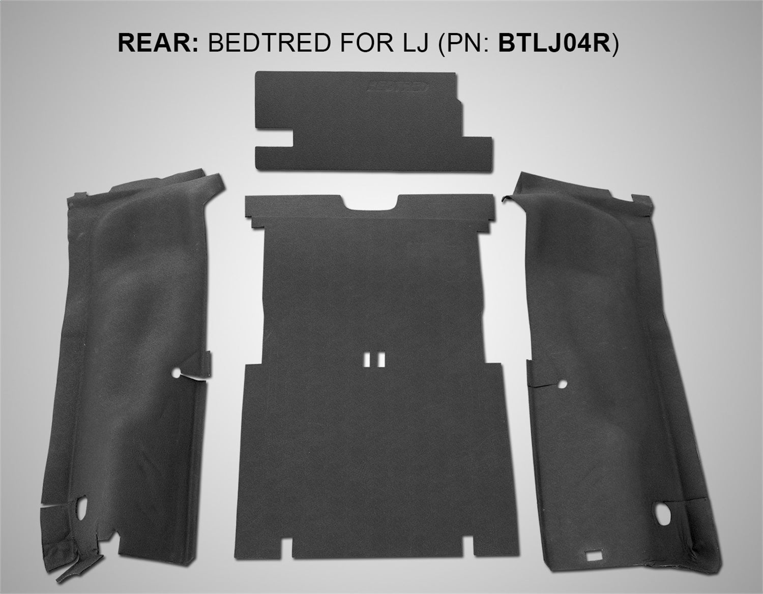 BedRug BTLJ04R JEEP BEDTRED 03-06 JEEP LJ UNLTD REAR 4PC CARGO KIT (INC TLGTE/TUB LINER) BedRug BTLJ04R