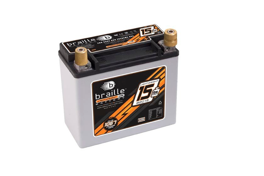 Braille Battery B2015 Racing Battery 15lbs 1067 PCA 6.8x3.3x6.1 Braille Battery B2015