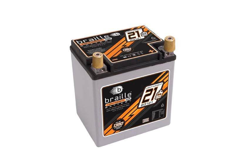 Braille Battery B3121 Racing Battery 21lbs 1380 PCA 6.6x5.1x6.8 Braille Battery B3121