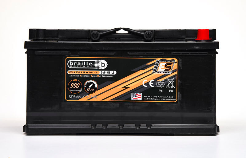 Braille Battery B49-H8-L5 49-H8-L5 Endurance AGM Battery 990 CCA Braille Battery B49-H8-L5