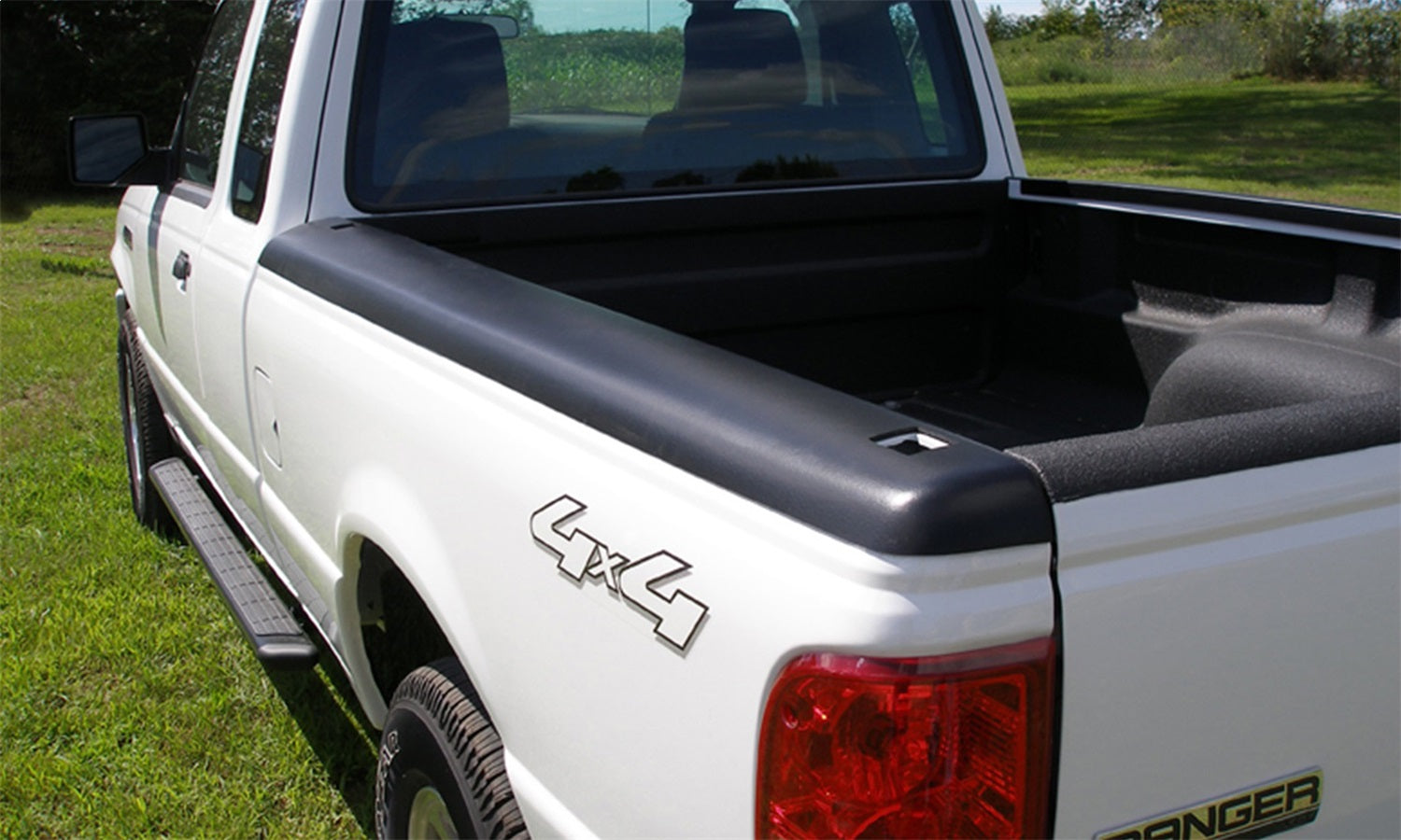 Stampede BRC1001H Rail Topz™ Smooth Bed Rail Cap; Black; w/Stake Holes; Pair; Stampede BRC1001H