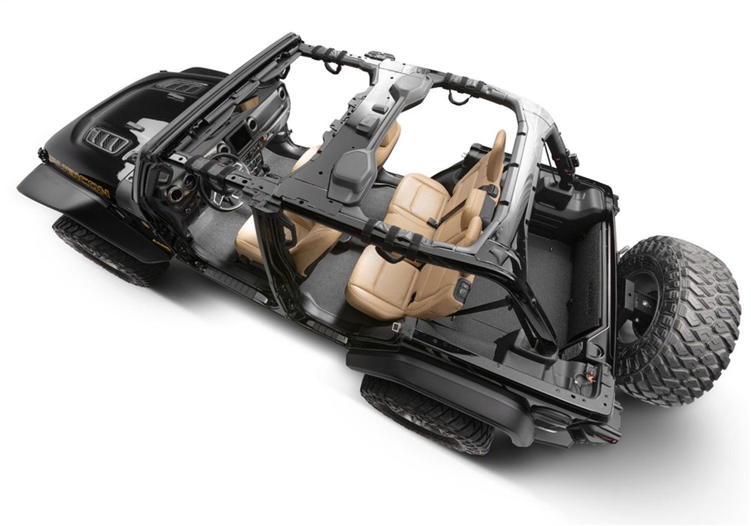 BedRug BTJL18F2 JEEP BEDTRED 18+JL 2 DOOR BEDTRED 2 PC FRONT FLOOR KIT BedRug BTJL18F2