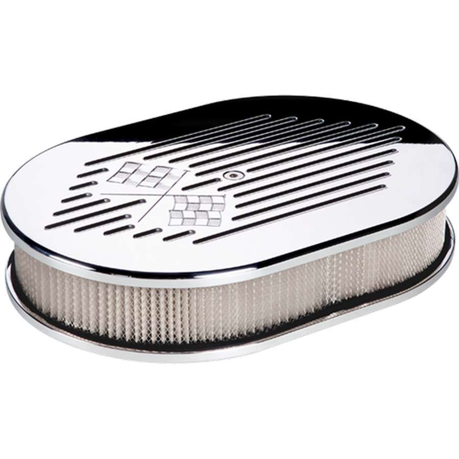 Billet Specialties 15327 Small Oval Air Cleaner W/Flags Billet Specialties 15327