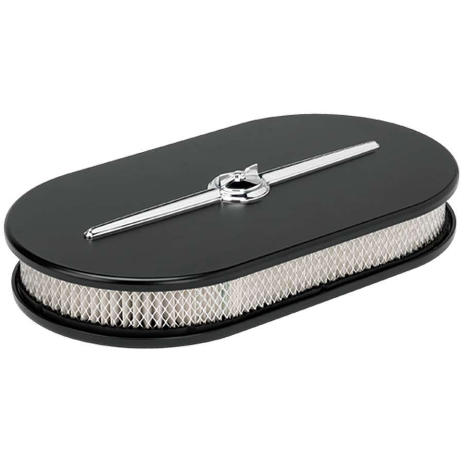Billet Specialties 15424 Oval Air Cleaner Large Streamline Black Billet Specialties 15424