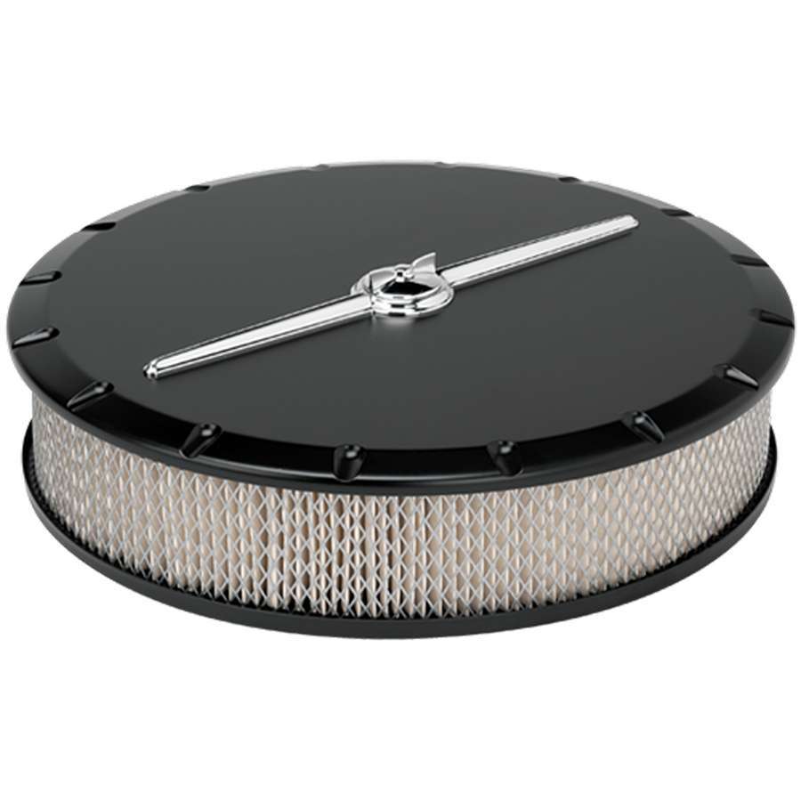 Billet Specialties 15824 14in Air Cleaner Strmlne Black Billet Specialties 15824