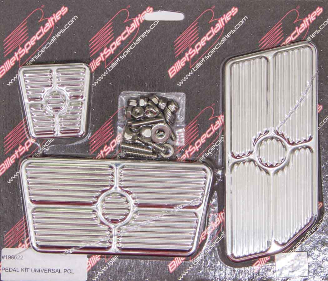 Billet Specialties 198622 Universal Pedal Kits Grooved Polished Billet Specialties 198622