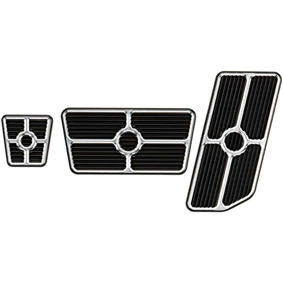 Billet Specialties 198625 Universal Pedal Kits Grooved Black Billet Specialties 198625