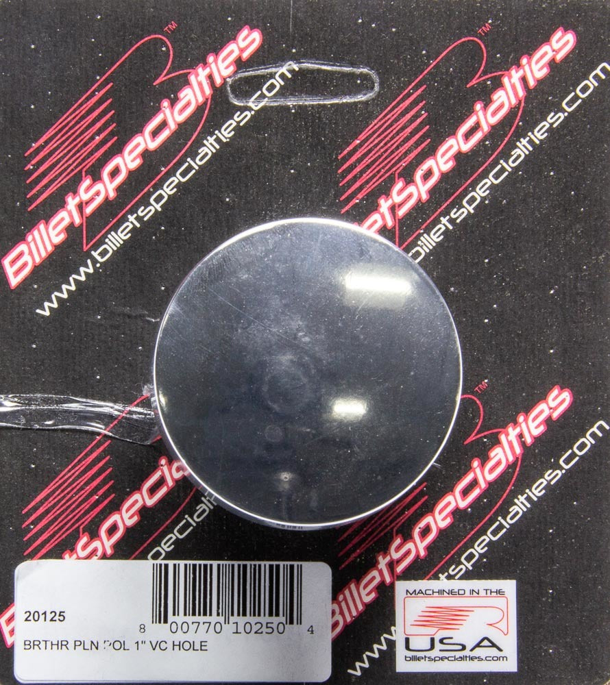 Billet Specialties 20125 Plain Polished Breather For 1in VC Hole Billet Specialties 20125