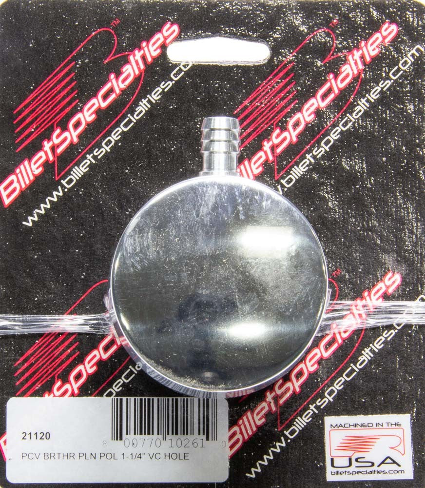 Billet Specialties 21120 Polished PCV Breather Plain Billet Specialties 21120