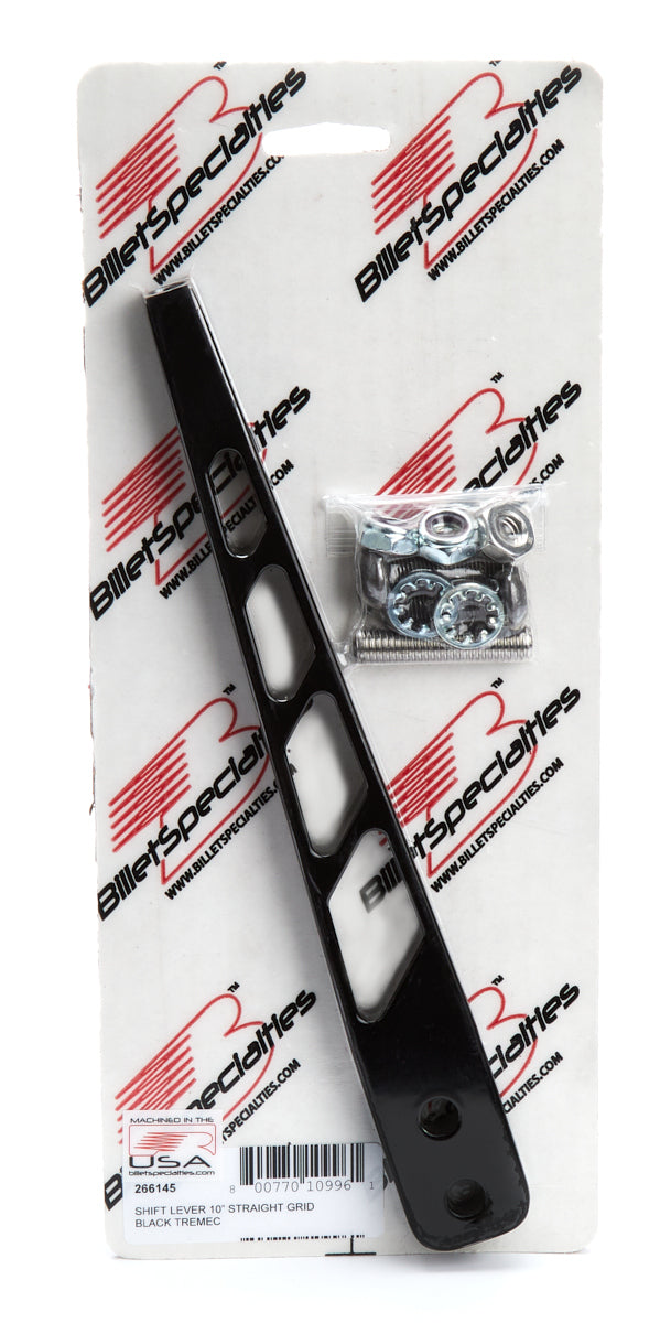 Billet Specialties 266145 Shift Lever 10in Straigh t Grid Black Tremec Billet Specialties 266145