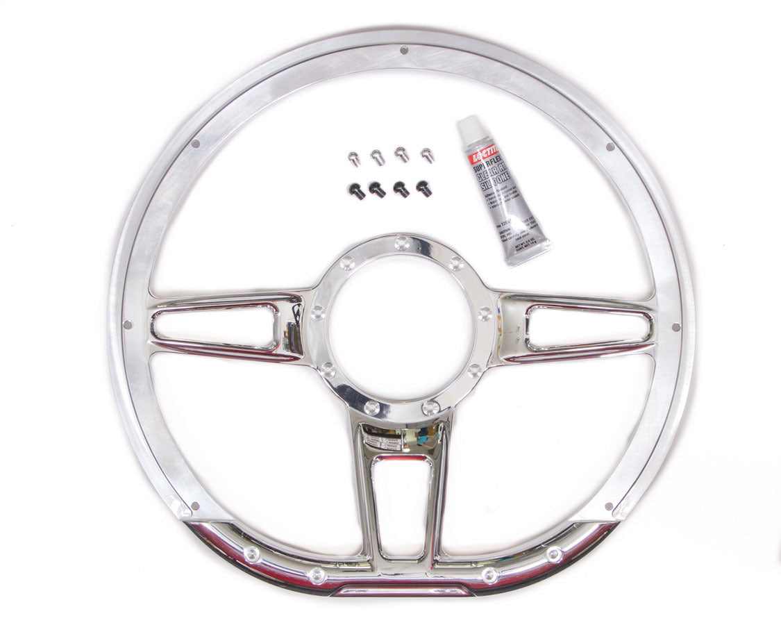 Billet Specialties 29409 Steering Wheel Formula D-Shaped 14in Polished Billet Specialties 29409