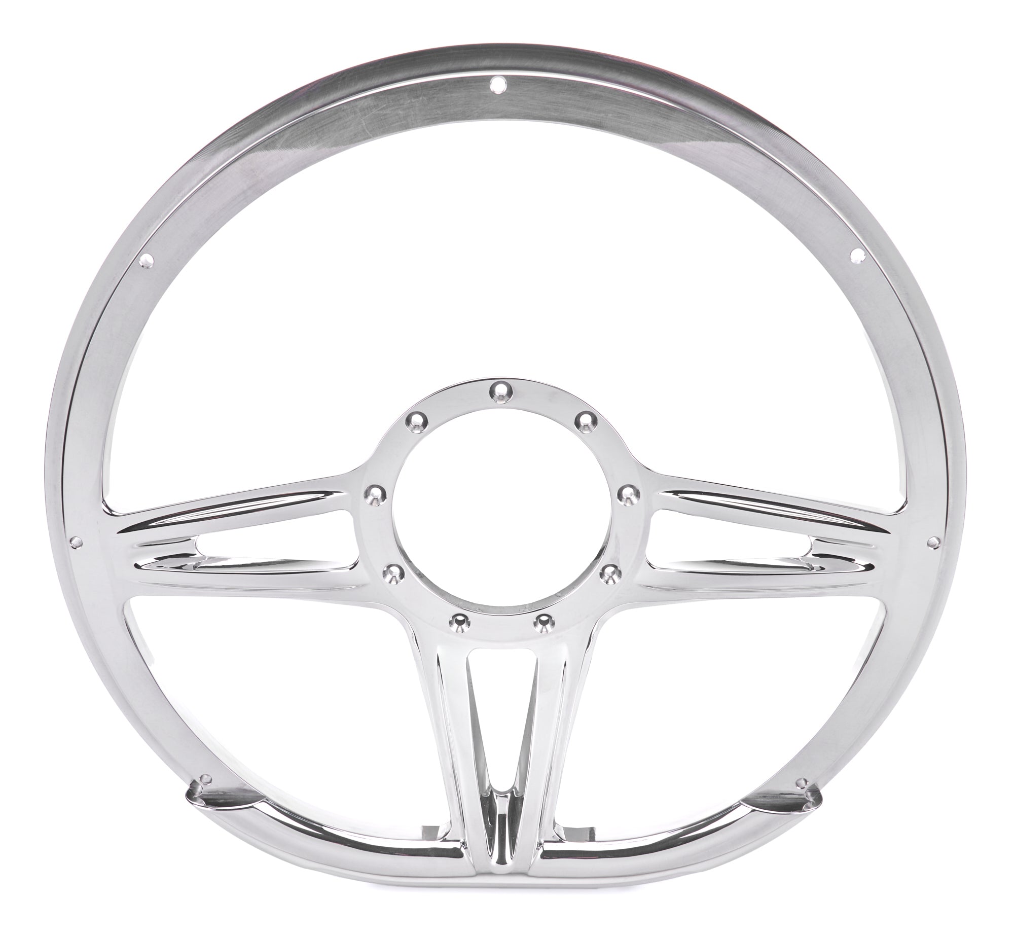 Billet Specialties 29441 Steering Wheel 14in D-Shape Victory Polished Billet Specialties 29441