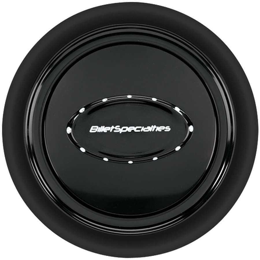 Billet Specialties 32729 Horn Button Smooth Black Anodized Billet Specialties 32729