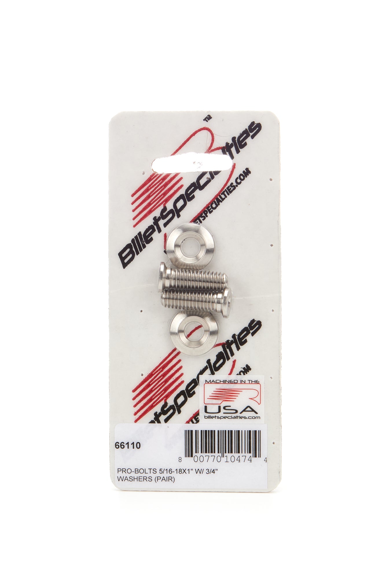 Billet Specialties 66110 5/16-18 x 1in SS Bolts Pair Billet Specialties 66110