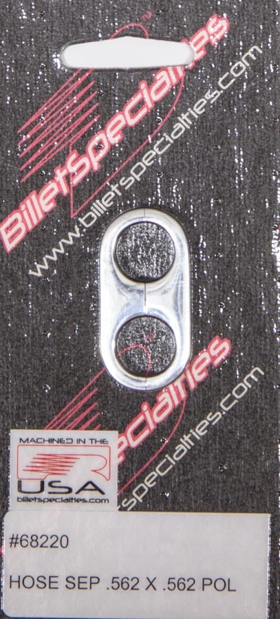 Billet Specialties 68220 Hose Separator .562x.562 -Polished Billet Specialties 68220