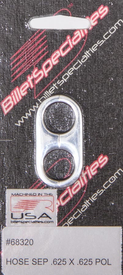 Billet Specialties 68320 Hose Separator .625x.625 -Polished Billet Specialties 68320