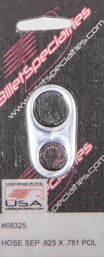 Billet Specialties 68325 Hose Seperator .625x.781 Polished Billet Specialties 68325