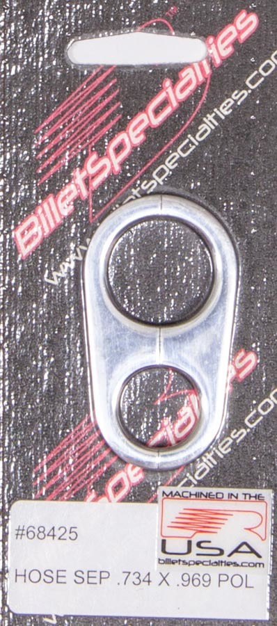 Billet Specialties 68425 Hose Separator .739x.969 -Polished Billet Specialties 68425