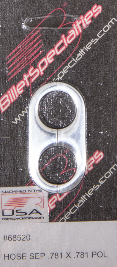 Billet Specialties 68520 Hose Separator .781x.781 -Polished Billet Specialties 68520