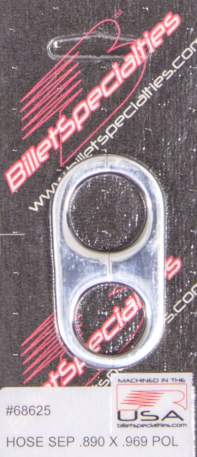 Billet Specialties 68625 Hose Seperator .890x.969 Polished Billet Specialties 68625
