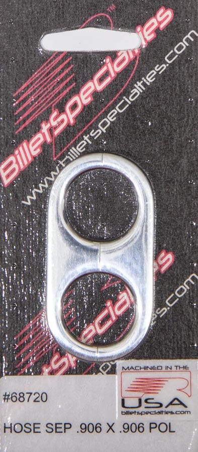 Billet Specialties 68720 Hose Separator .906x.906 -Polished Billet Specialties 68720