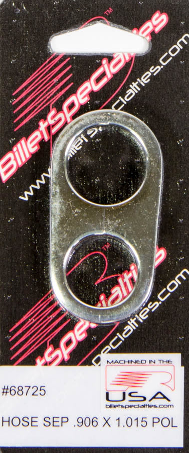 Billet Specialties 68725 Hose Separator.906x1.015 -Polished Billet Specialties 68725