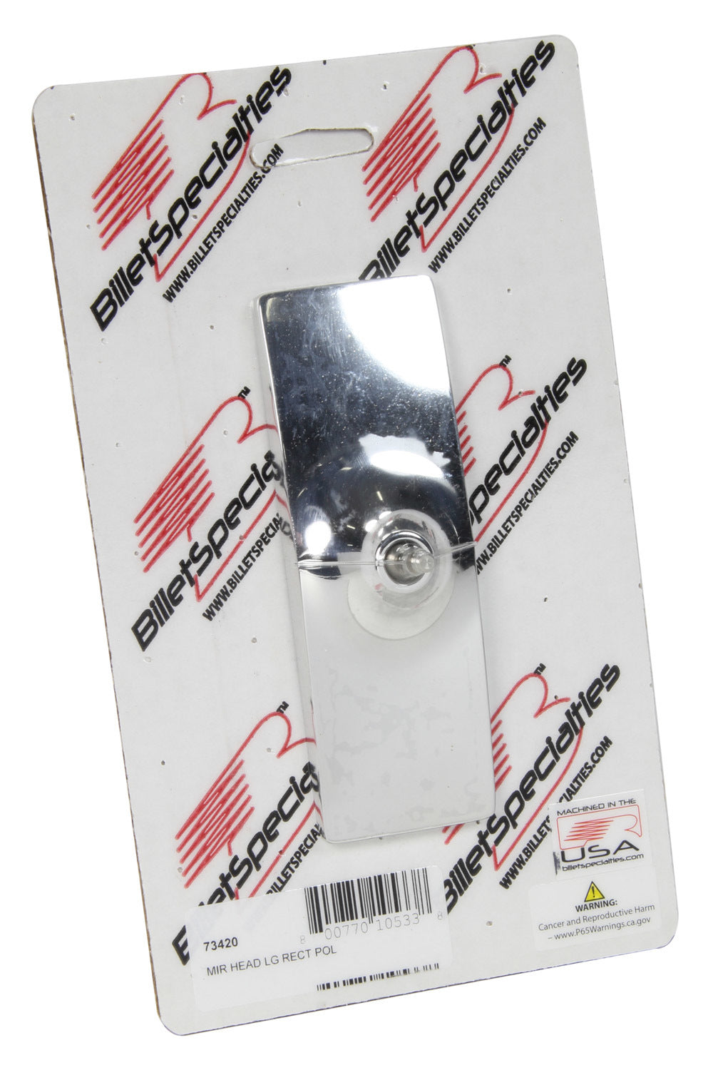 Billet Specialties 73420 Mirror- Large Rectangle- Polished 1 3/4in x 5 1/4 Billet Specialties 73420