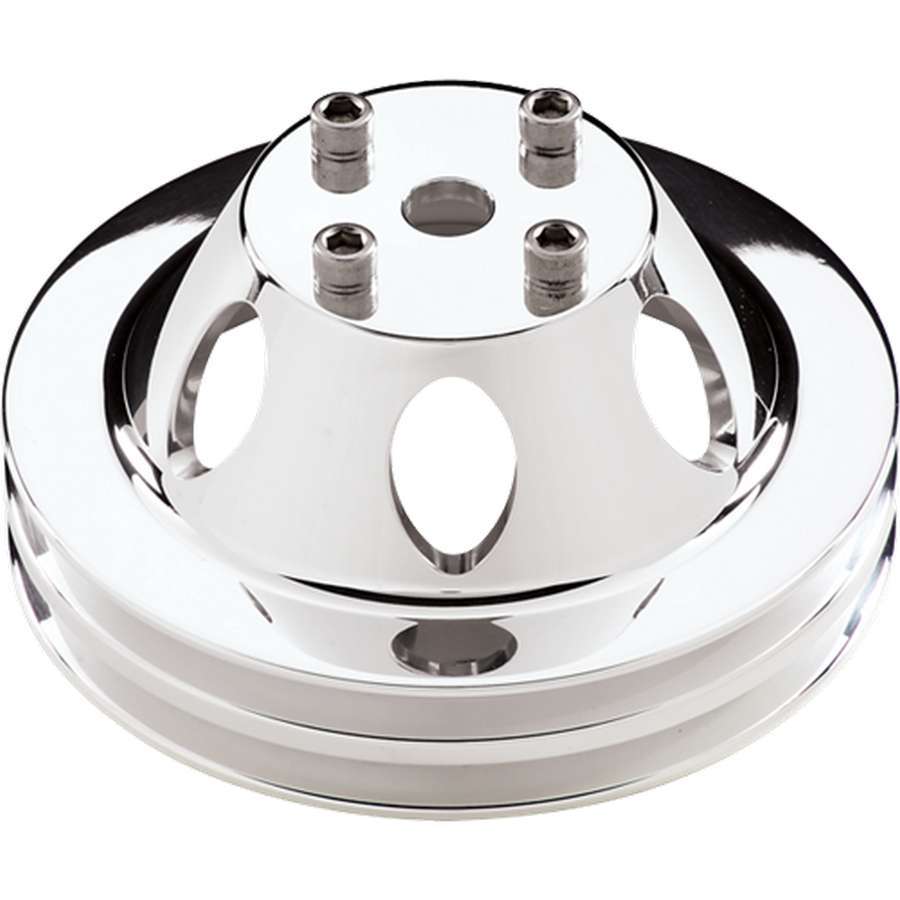 Billet Specialties 78120 SBC/BBC 2 GRV WP Pulley For LWP Polished Billet Specialties 78120