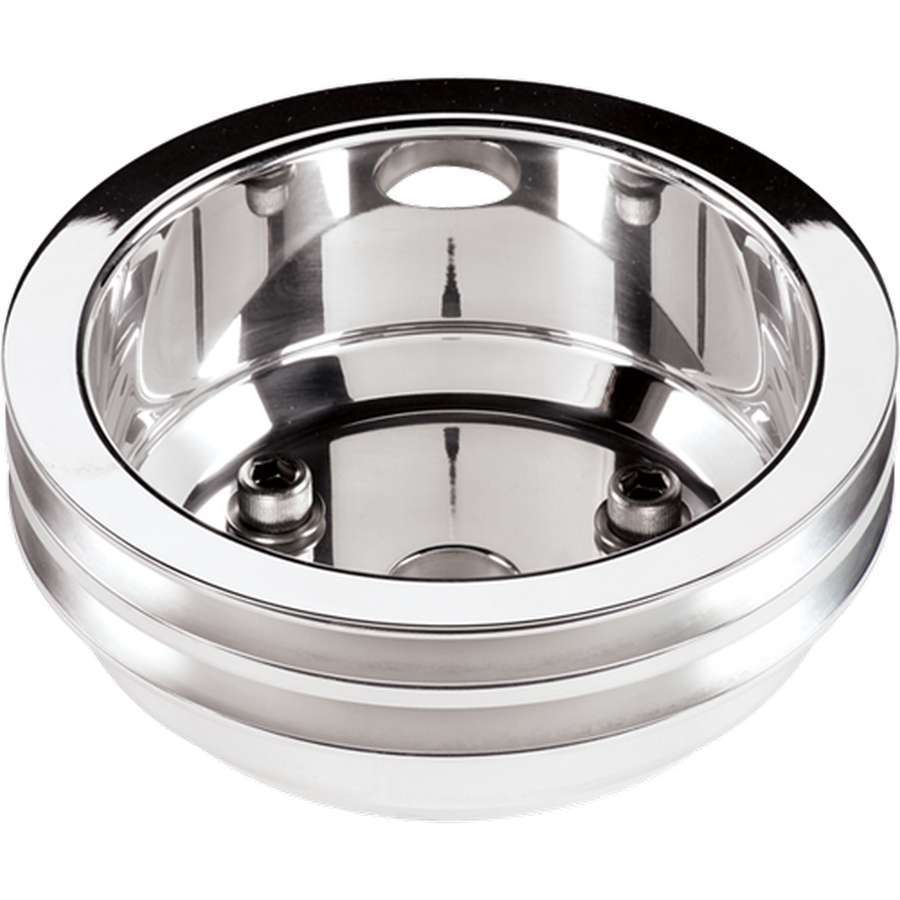 Billet Specialties 78220 SBC 2 GRV Crank Pulley LWP Polished Billet Specialties 78220