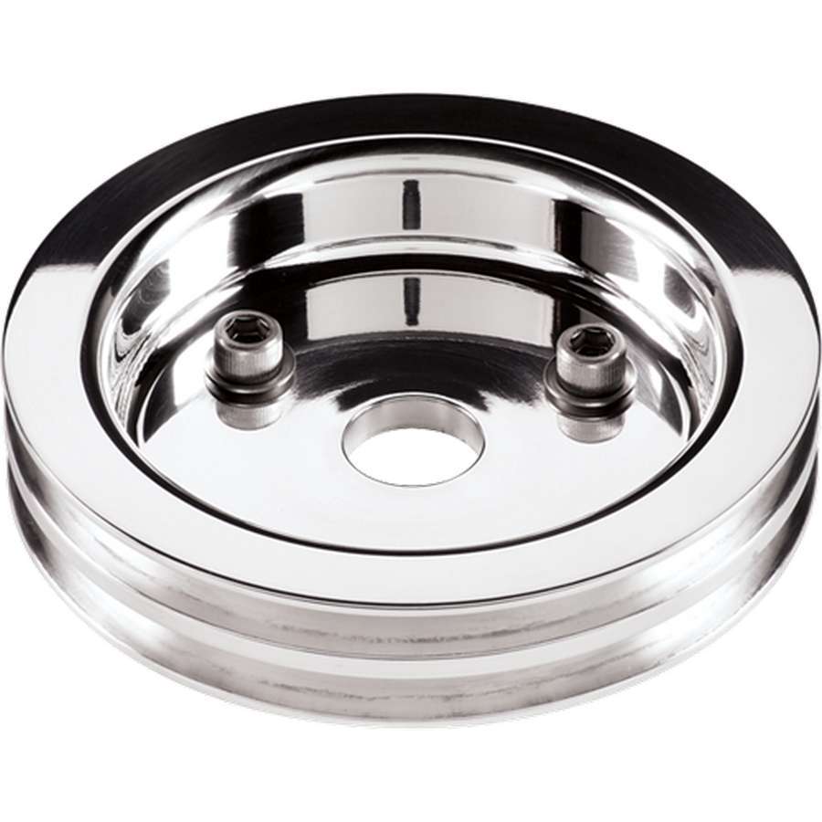 Billet Specialties 81220 Polished SBC 2 Groove Lower Pulley Billet Specialties 81220