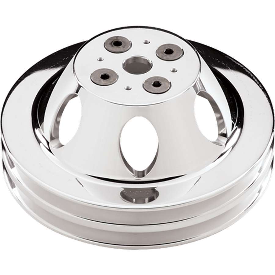 Billet Specialties 82220 Polished BBC 2 Groove Upper Pulley Billet Specialties 82220