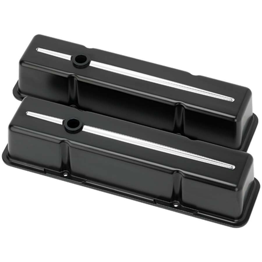 Billet Specialties 95224 SBC Tall Valve Covers Black Billet Specialties 95224