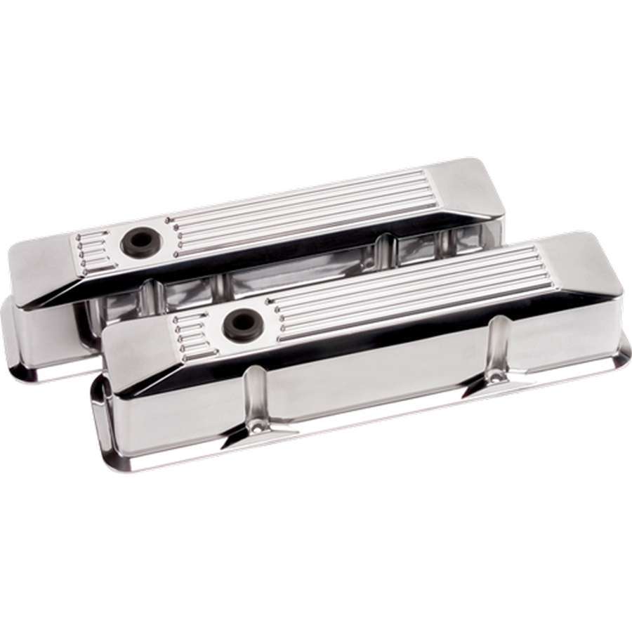 Billet Specialties 95620 Valve Covers SBC Ribbed Polished Tall Billet Specialties 95620