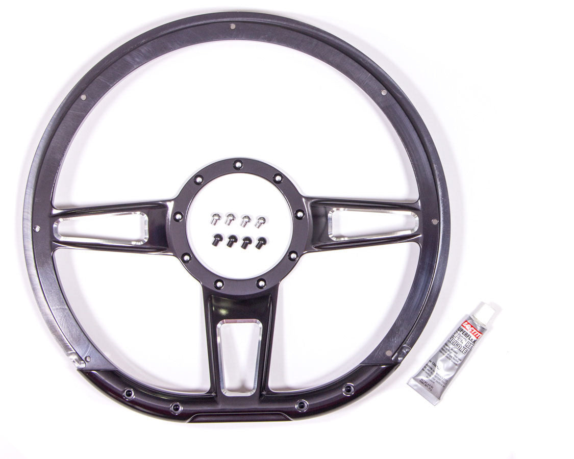 Billet Specialties BC29409 Steering Wheel Formula D-Shaped 14in Contrast Billet Specialties BC29409