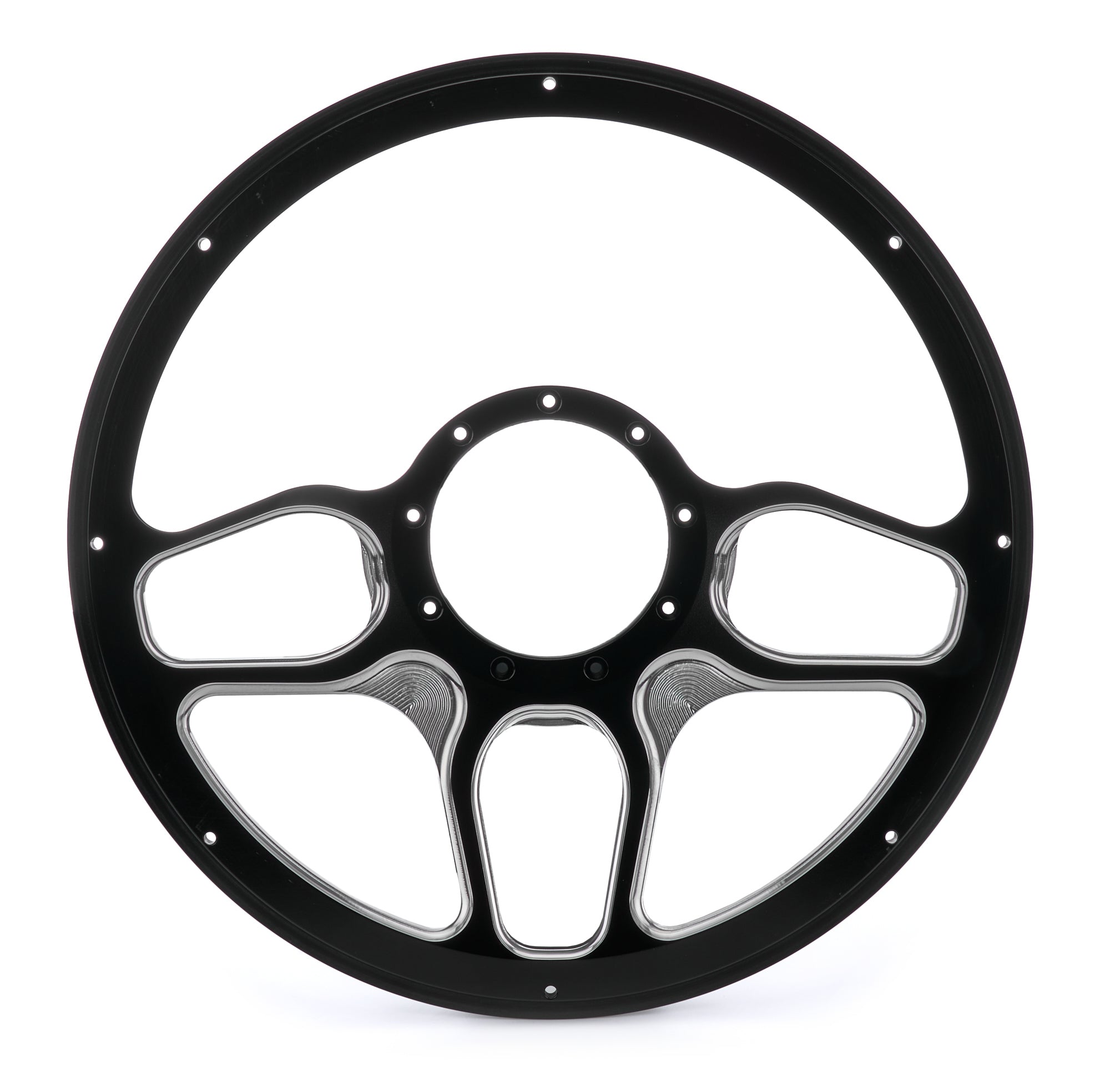 Billet Specialties BC30102 Steering Wheel 1/2 Wrap 14in Win Lite Black Billet Specialties BC30102